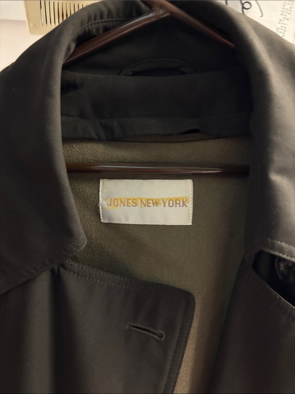 Jones New York Brown Trench Coat with Classic Collar